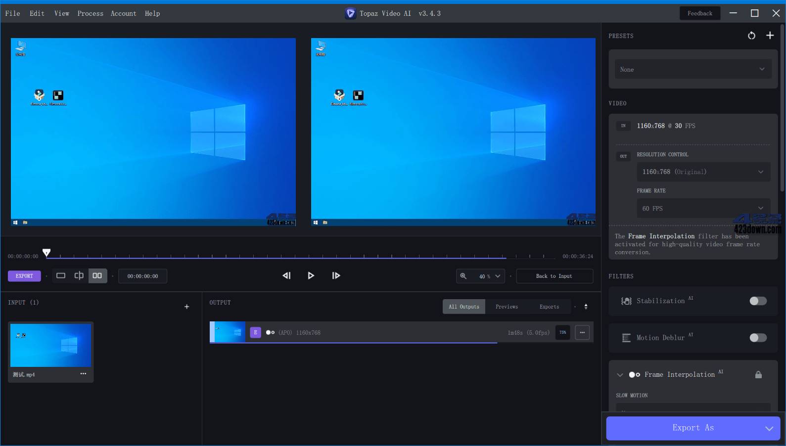 Topaz Video AI(免费视频增强工具) v7.0.0 / 7.0.2 英文便携版