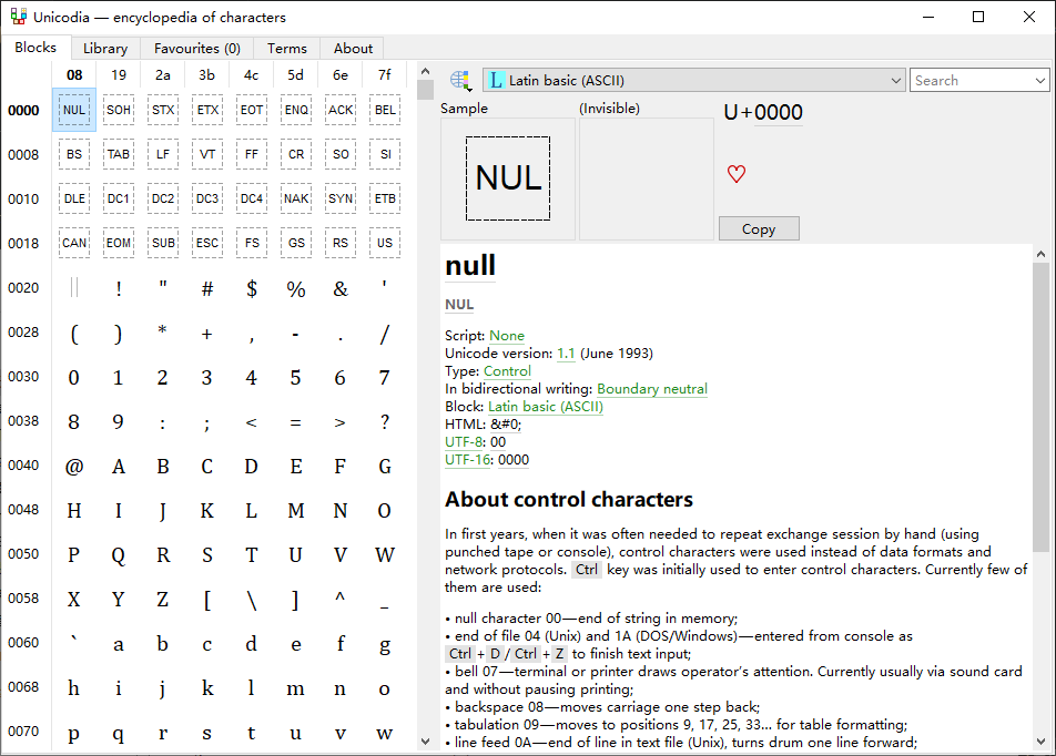 Unicodia(Unicode字符查询工具) v2.11.6 绿色版